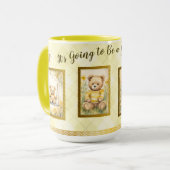 15 oz Schattigee teddybeer geel Grote Dag Fun Happ Mok (Voorkant links)