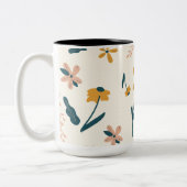 15 oz Twee Toon Bloemen Mok (Links)
