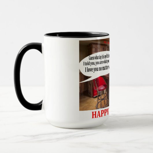 15 oz twee toon mok. Fijn Jubileum. orang-oetan Mok (Links)