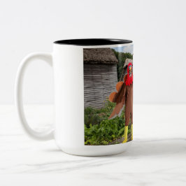 15 oz twee toon mok. Fijne Thanksgiving cheetah. Tweekleurige Koffiemok