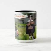 15 oz twee toon mok. Fijne Thanksgiving kalkoen. Mok (Midden)