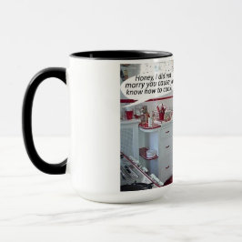 15 oz. twee toon mok. Happy Anniversary Poedel Mok