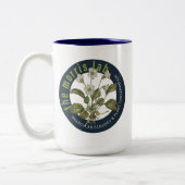 15 oz tweetonige mok met Morris Lab logo (Links)