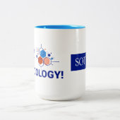 15 oz Two-Tone Mok - vraag me over toxicologie (Center)