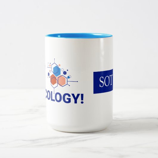 15 oz Two-Tone Mok - vraag me over toxicologie (Center)