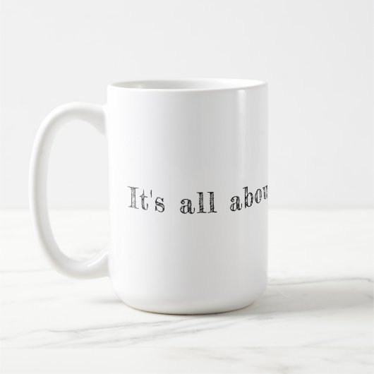 15 oz witte koffie mok inspirerend (Links)