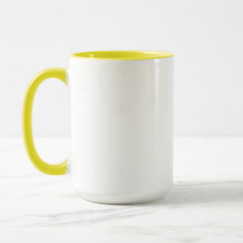 15 oz Yellow Accent Mok voor Dagelijkse Sips
