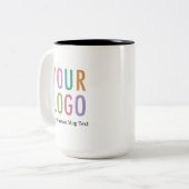 15 oz Zwarte Inner Logo Mok Custom Naam Bedrijf (Voorkant links)