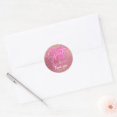 15 roze Folie Quinceanera Roos Gold Ronde Sticker (Envelop)