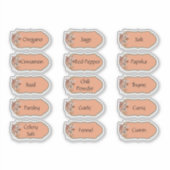15 Rustieke Bloemen Spice Jar Stickers (Voorkant)