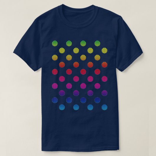 15 september multicolor regenboogpolka do t-shirt (Design voorkant)