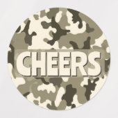 15-set Camouflage Earthy Shades of Brown & Tan Labels (Design 2)