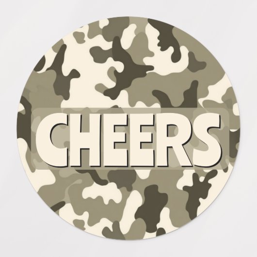 15-set Camouflage Earthy Shades of Brown & Tan Labels (Design 2)