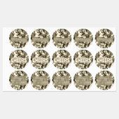 15-set Camouflage Earthy Shades of Brown & Tan Labels (Vel)