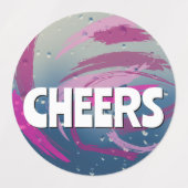 15-set Fuchsia & Soft Pink Brushstrokes Labels (Design 2)