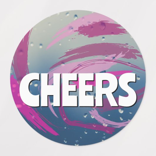 15-set Fuchsia & Soft Pink Brushstrokes Labels (Design 2)