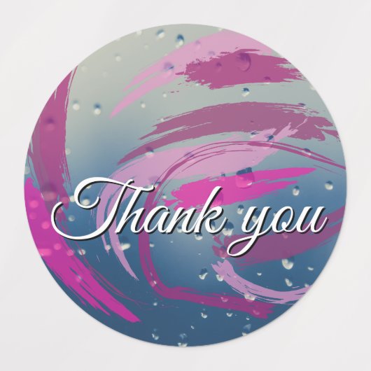 15-set Fuchsia & Soft Pink Brushstrokes Labels (Design 1)