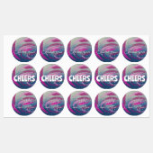 15-set Fuchsia & Soft Pink Brushstrokes Labels (Vel)