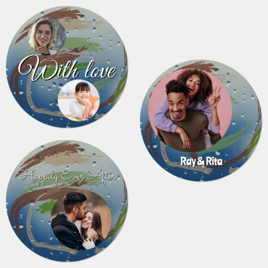 15-set Green, Brown & Beige Earthy Brushstrokes Labels (Groep)