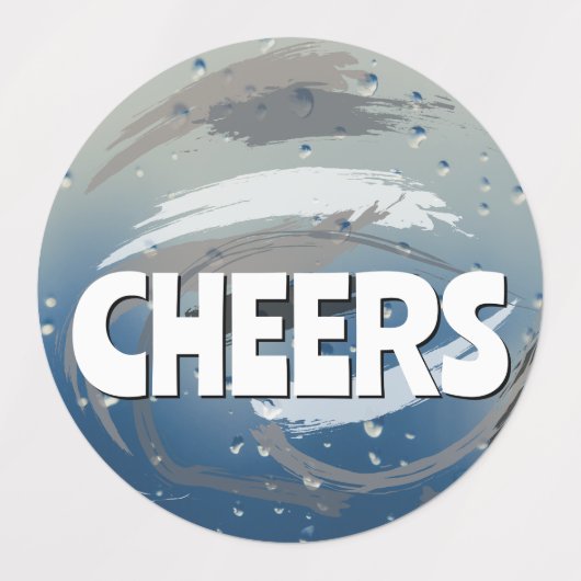 15-set Monochrome Black, White & Gray Brushstrokes Labels (Design 2)