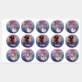 15-set Photo Fuchsia & Soft Pink Brushstrokes Labels (Vel)