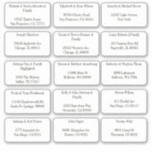 15 Simple Individual Guest Name Address Sticker (Voorkant)