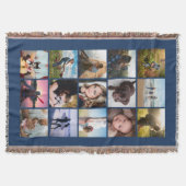 15 Square Photo Collage Keepomwille Blue Deken