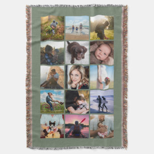 15 Square Photo Collage Keepomwille Sage Deken