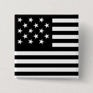 15 Sterren VS Vlag Knop Vierkante Button 5,1 Cm