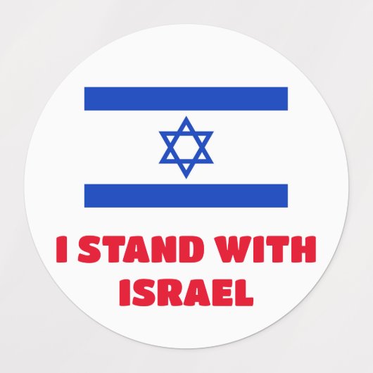 15 stuks Ik sta met Israel Sticker labels (Design 2)
