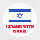 15 stuks Ik sta met Israel Sticker labels (Design 1)