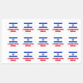15 stuks Ik sta met Israel Sticker labels (Vel)