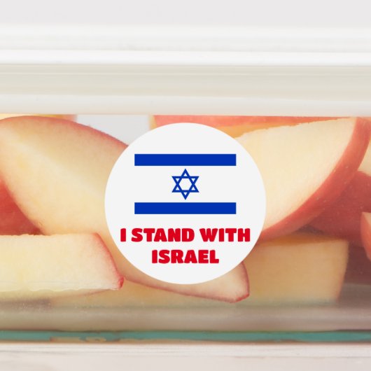 15 stuks Ik sta met Israel Sticker labels (Aangebracht)