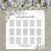 15 Tabel Eucalyptus Lavender Wedding Seating Chart Poster