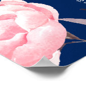 15 Tabellen Roze Floral Wreath Wedding Seating Cha Poster (Hoek)