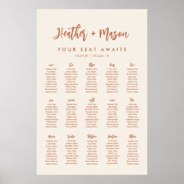 15 Tabellen voor uw zitplaats wachten op schuim va Poster