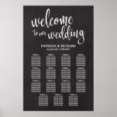 15 Tables Wedding Seating Chart Sign Chalkboard Poster (Voorkant)