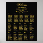 15 Tafel eenvoudige elegante bruiloft zitkaart Folie Afdrukken (Voorkant)