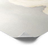 15 Tafel Elegante Witte Rose Bruiloft Zittinggrafi Poster (Hoek)