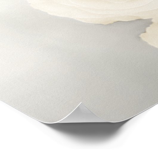 15 Tafel Elegante Witte Rose Bruiloft Zittinggrafi Poster (Hoek)