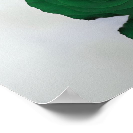 15 Tafel Smaragd Groen Roos Trouwstoelkaart Poster (Hoek)