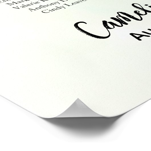 15 Tafel-weduwenkaart Greenery Eucalyptus Poster (Hoek)