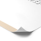 15 Tafels Beige Arch Vind uw zitplaatskaart Poster (Hoek)