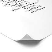 15 tafels elegante groene zitplaats huwelijkskaart poster (Hoek)