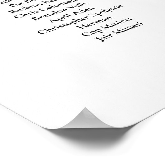 15 tafels elegante groene zitplaats huwelijkskaart poster (Hoek)