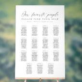 15 Tafels Favoriete Mensen Acryl Stoelenkaart Bord (Neutraal)