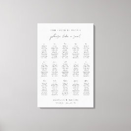 15 Tafels Gelieve Te Gaan Zitten Bruiloft Zitplaat Canvas Afdruk