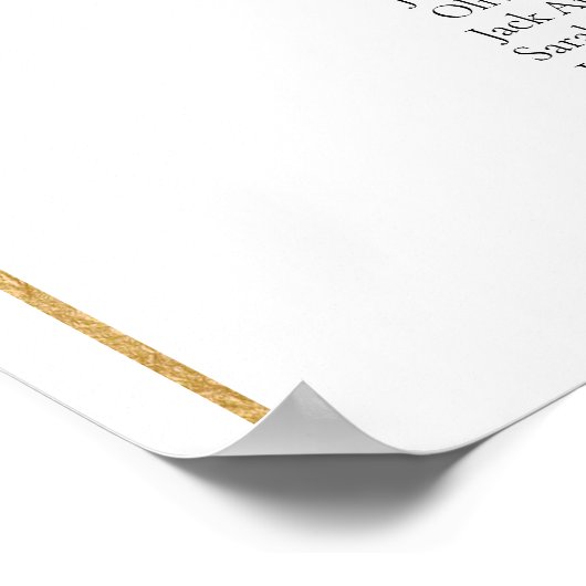 15 Tafels Gouden Boog Vind uw zitplaatskaart Poster (Hoek)