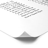 15 Tafels Groen Elegant Bruiloft Zittafel Grafiek Poster (Hoek)