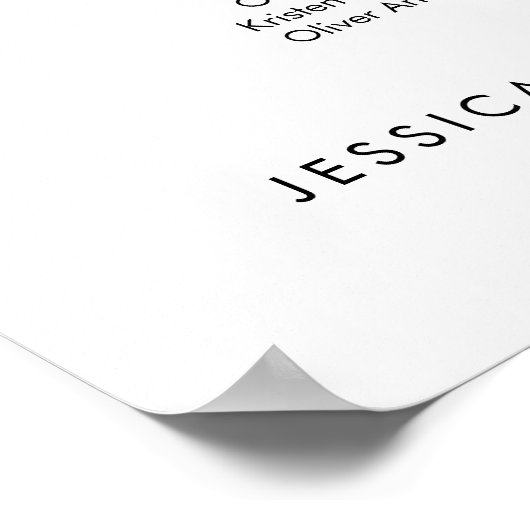 15 Tafels Het zitplan van onze favoriete mensen Poster (Hoek)